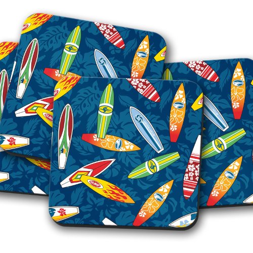 Surfboard Novelty Summer  Surfboard Coaster Set