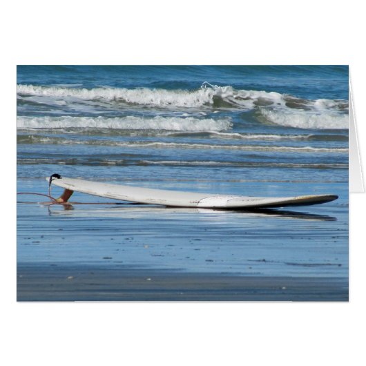 Surfboard on Beach Cards (Front Horizontal)