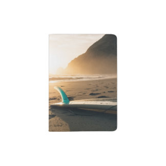 Surfboard on the beach passport holder