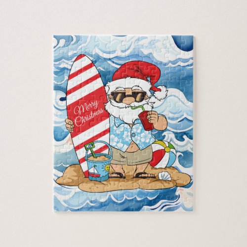 Surfboard Santa Puzzle