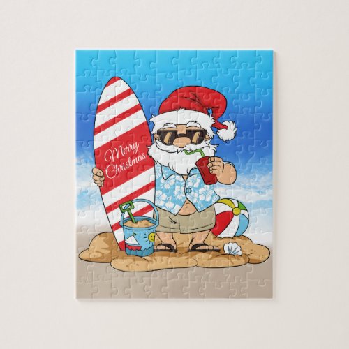 Surfboard Santa Puzzle