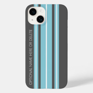 Surfboard Stripes - Gray and Blue racing Case-Mate iPhone 14 Case