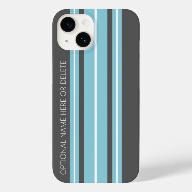Surfboard Stripes - Gray and Blue racing Case-Mate iPhone Case (Back)