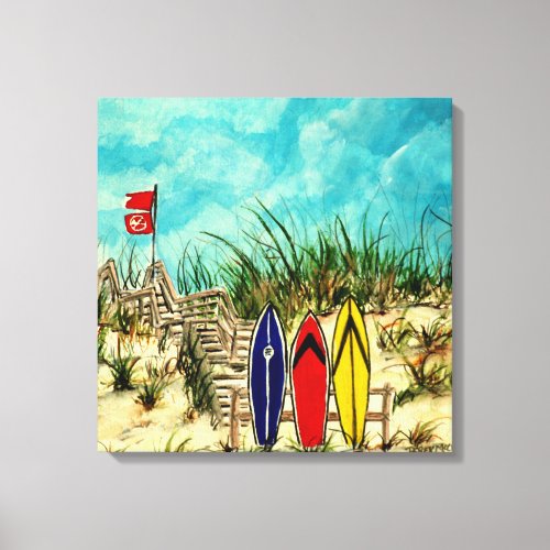 surfboard surf art beach oil painting canvas print