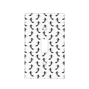 Surfboard Surfing Pattern CUSTOM BACKGROUND COLOR Light Switch Cover