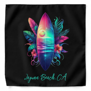 Surfboard Tropical Beach- Bandana