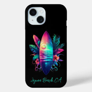 Surfboard Tropical Beach- iPhone 15 Case