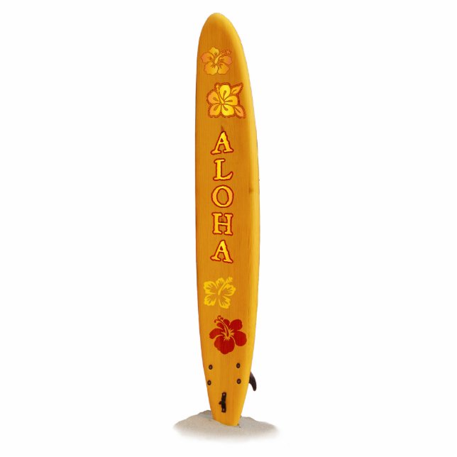 Surfboard with Aloha Statuette (Front)