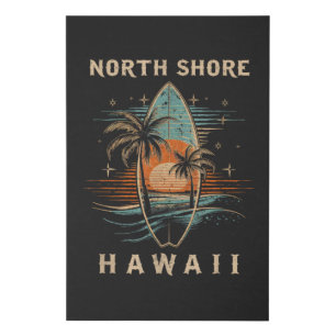 Surfboarder North Shore Hawaii Faux Canvas Print