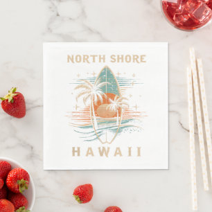 Surfboarder North Shore Hawaii  Napkins