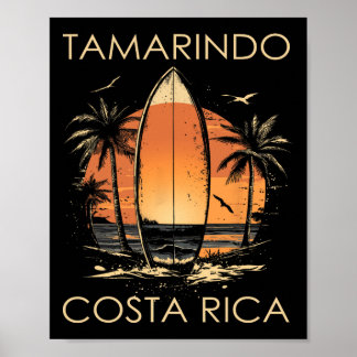 Surfboarder Tamarindo Costa Rica Beach Surfing Sur Poster