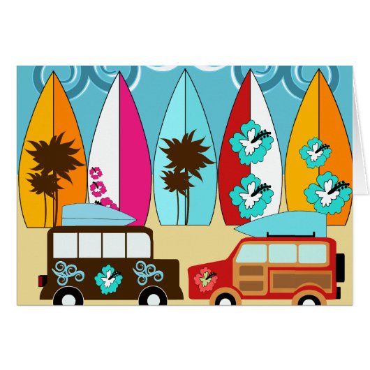 Surfboards Beach Bum Surfing Hippie Vans (Front Horizontal)