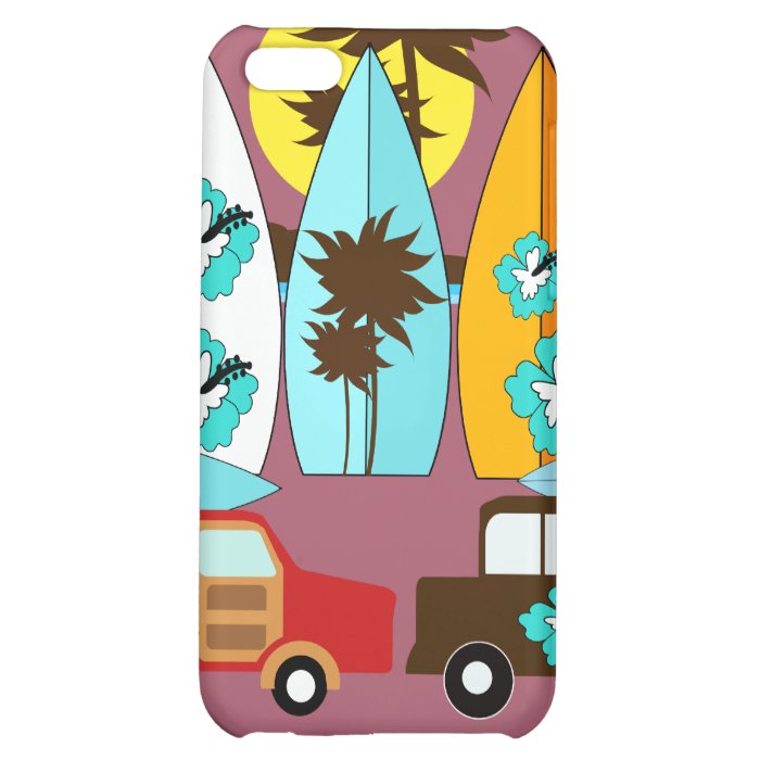 Surfboards Beach Bum Surfing Hippie Vans iPhone 5C Cases