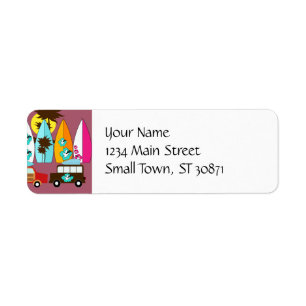 Surfboards Beach Bum Surfing Hippie Vans Label