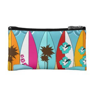 Surfboards Beach Bum Surfing Hippie Vans Makeup Bag