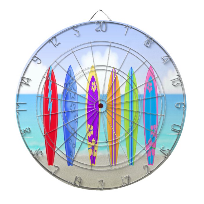 Surfboards Beach Dart Board