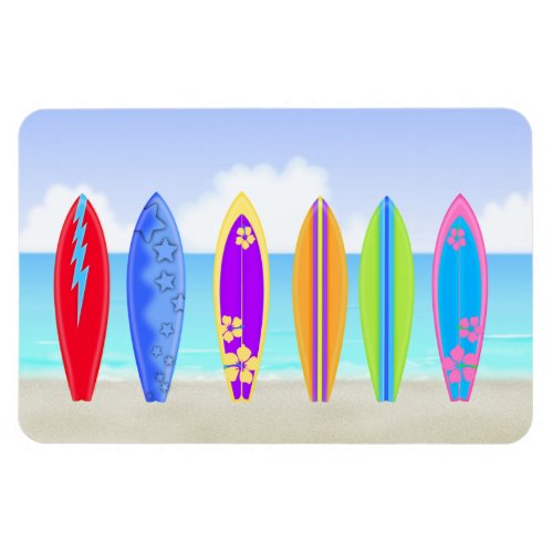 Surfboards Beach Flexible Magnets