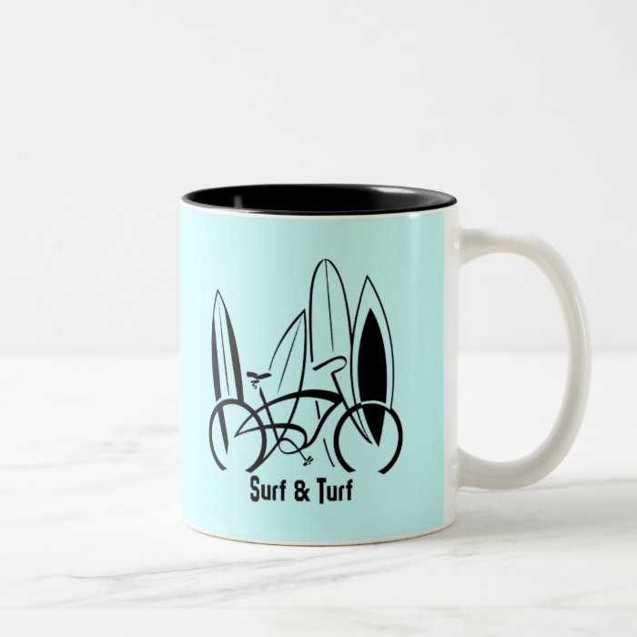 Surfboards & Bike Coffee Mugs