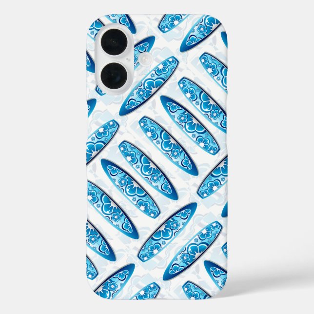 Surfboards Blue Pattern Case-Mate iPhone Case (Back)