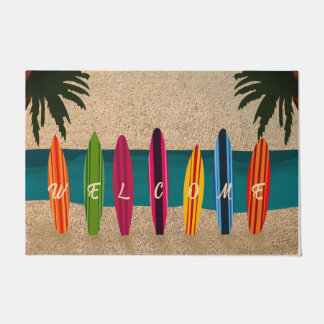 Surfboards Front Door Mat, Surfing lover Doormat