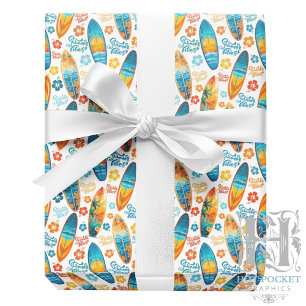 Surfboards Gift Wrapping Paper in White