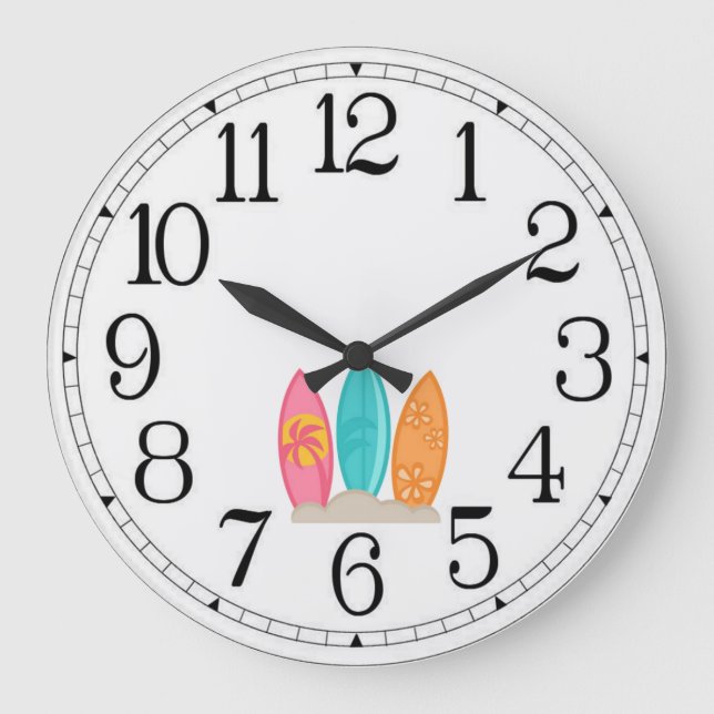 Surfboards Large Clock (Front)