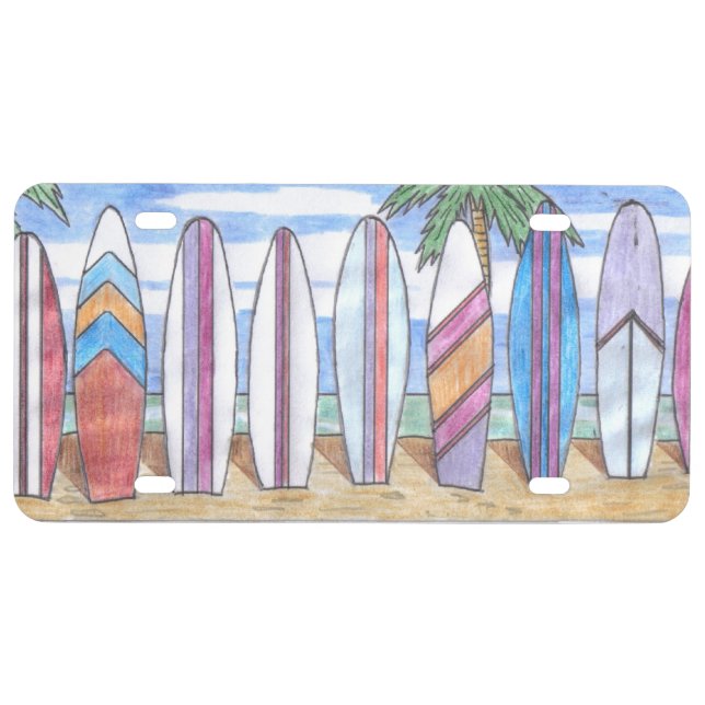 SURFBOARDS license plate (Front)