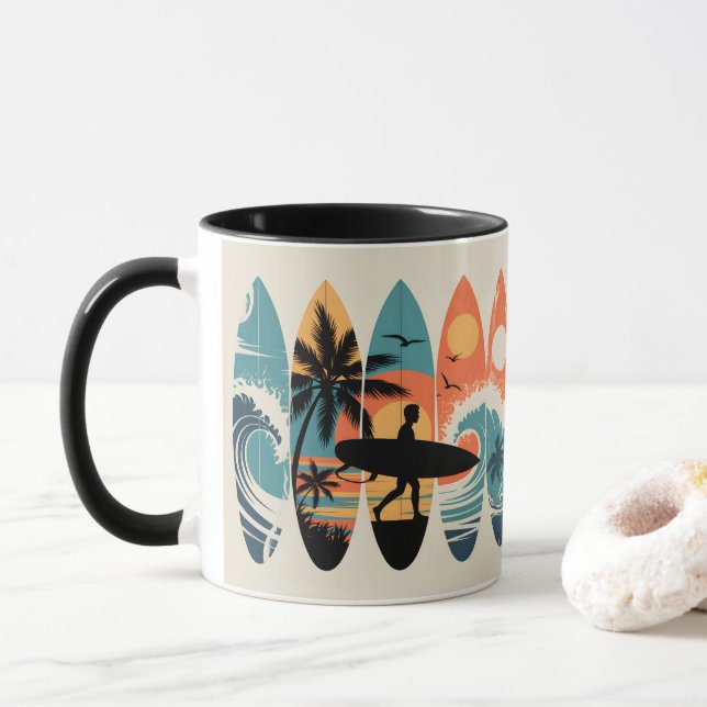 Surfboards Mug (With Donut)
