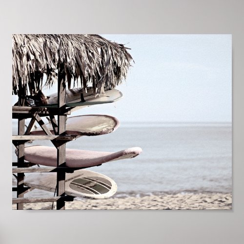 Surfboards on the Beach Poster Print