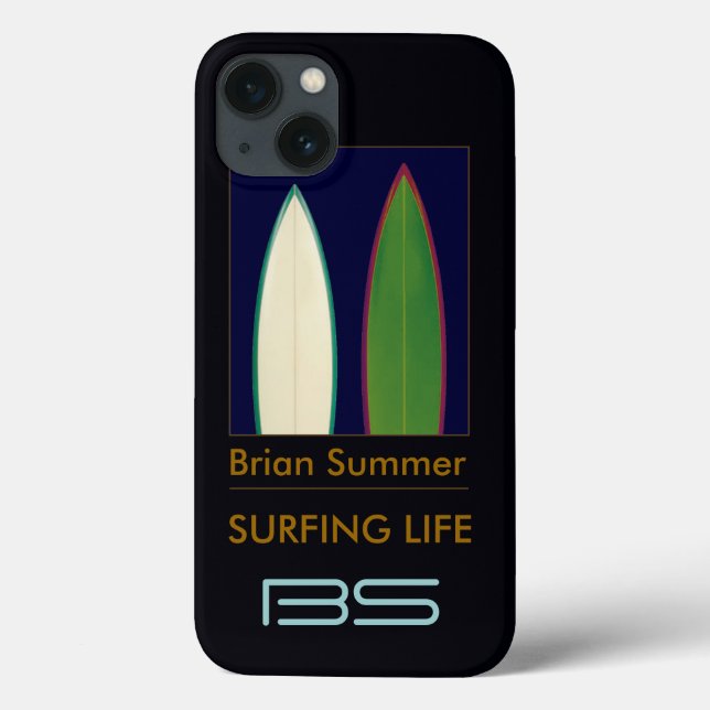 Surfboards personalized surf-themed Case-Mate iPhone case (Back)