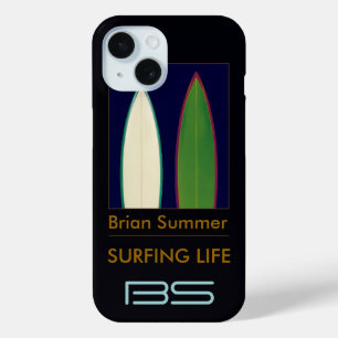 surfboards personalized surf-themed iPhone 15 case