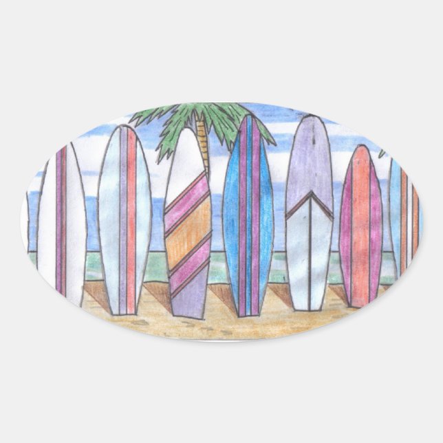SURFBOARDS stickers (4) (Front)