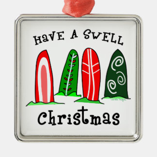 Surfboards Swell Christmas Ornament