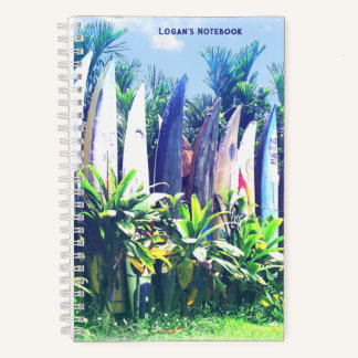 Surfboards (w/out your text) notebook