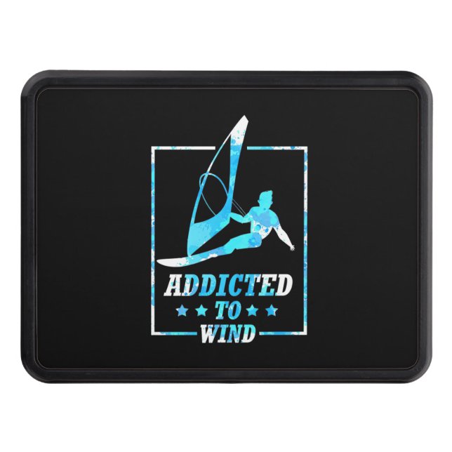 Surfer Addicted To Wind Hitch Cover (Front)