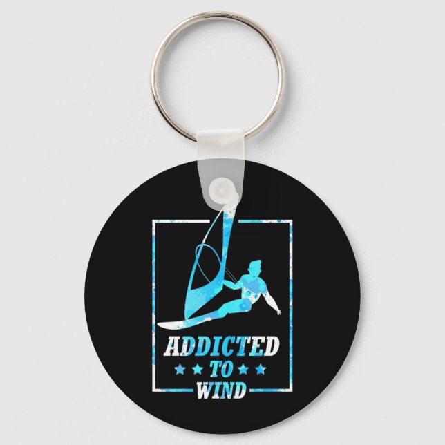 Surfer Addicted To Wind Keychain (Front)