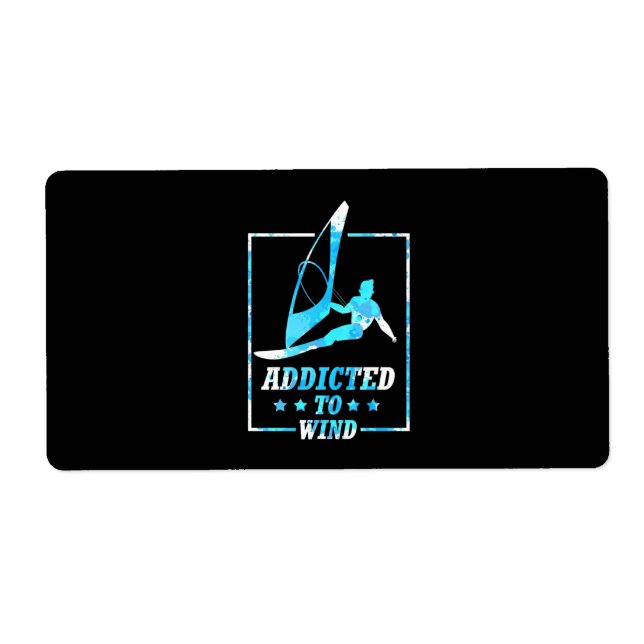 Surfer Addicted To Wind Label (Front)