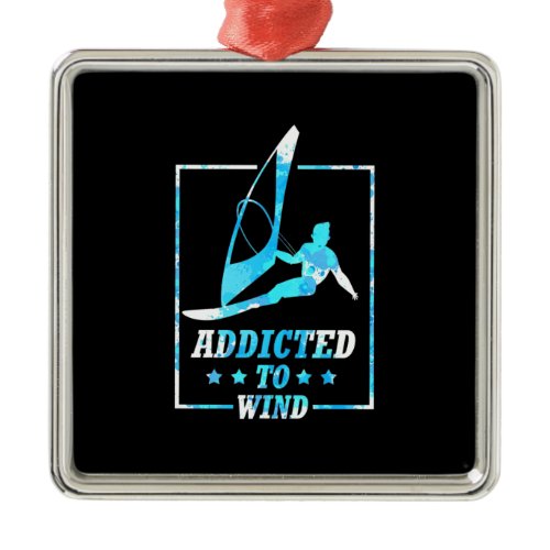 Surfer Addicted To Wind Metal Ornament