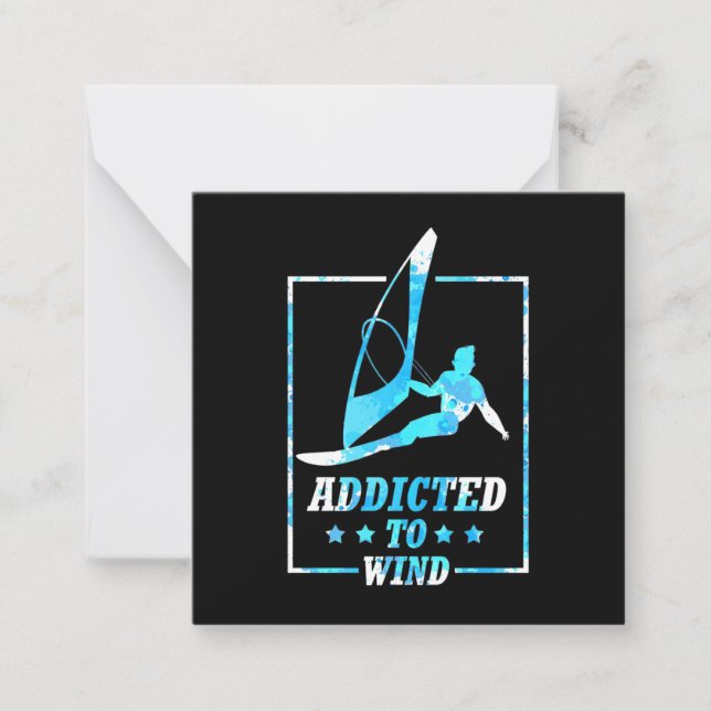 Surfer Addicted To Wind Note Card (Front)