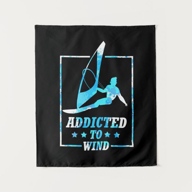 Surfer Addicted To Wind Tapestry (Front)