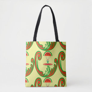 Surfer and Skydiver in Melon Water Tote Bag