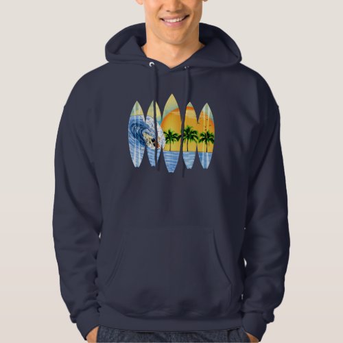 Surfer And Surfboards Hoodie