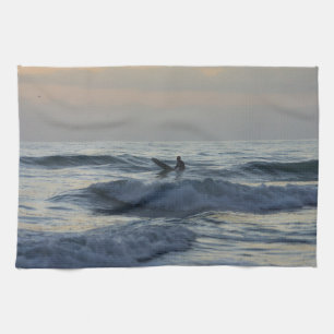 Surfer Awaits Kitchen Towel