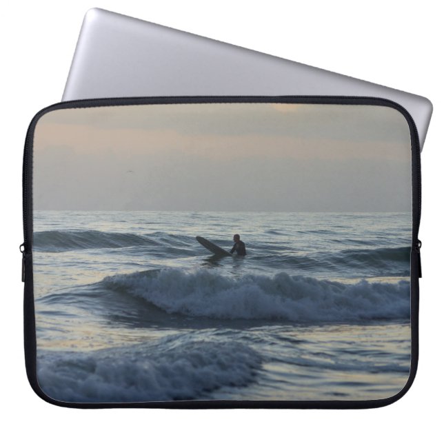 Surfer Awaits Laptop Sleeve (Front)