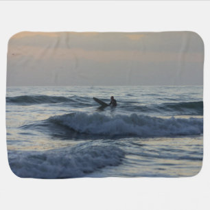 Surfer Awaits Swaddle Blanket