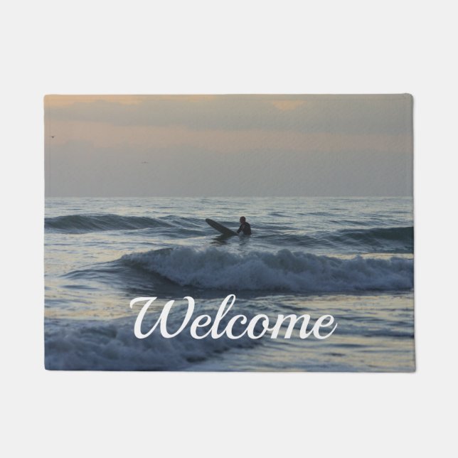 Surfer Awaits Welcome Doormat (Front)