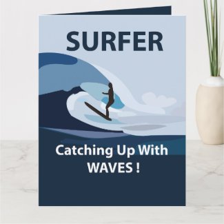 Surfer Beach Surfing Greeting