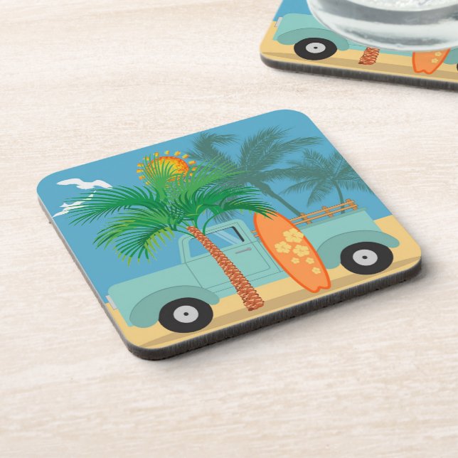 Surfer Beverage Coaster (Left Side)