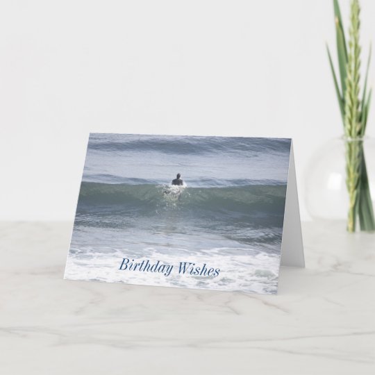 Surfer Birthday Wishes Card