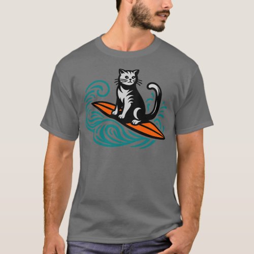 Surfer Cat T_Shirt